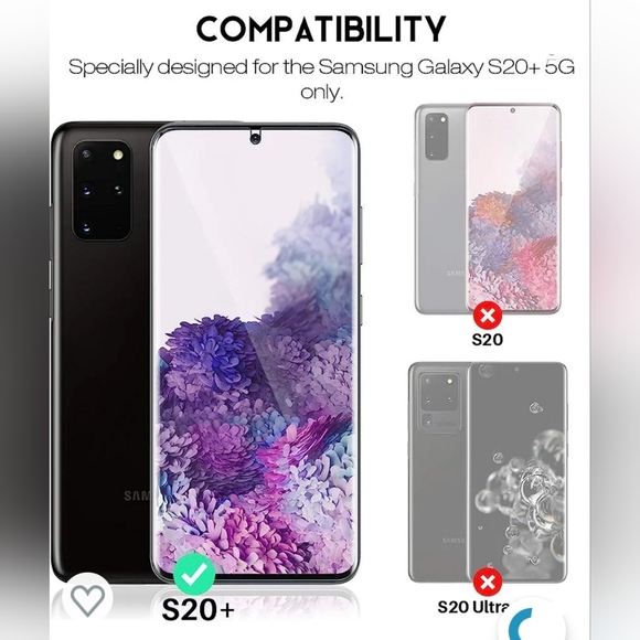 Screen Protector For Galaxy S20 Plus Screen Protector & Camera Lens Protector - Picture 11 of 12